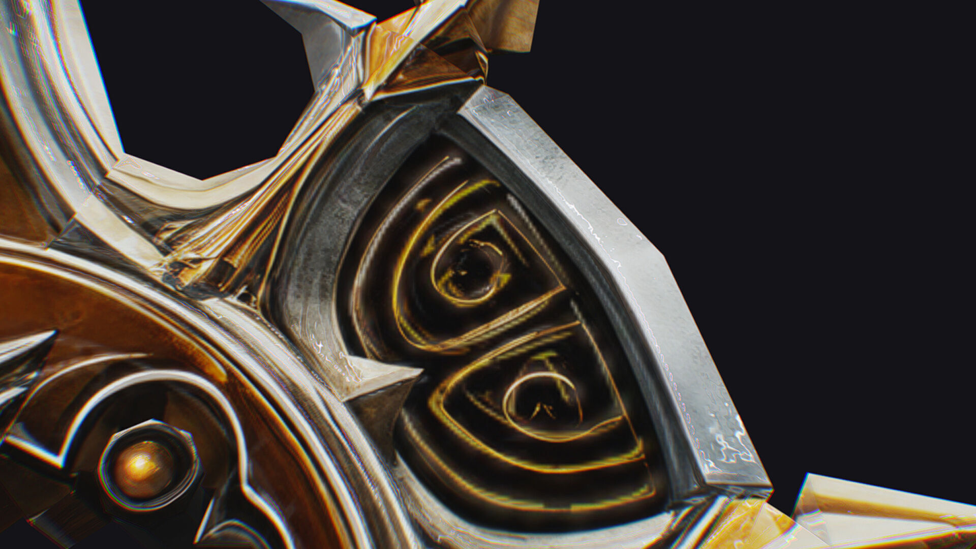 Cross Shuriken War Fan Cutting Asian Edged Weapon Low-poly 3D model_12