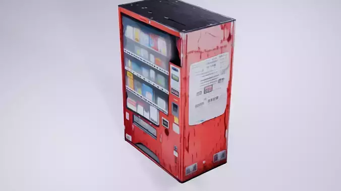 Low Poly Cigarette Vending Machine - Concept 3D Model