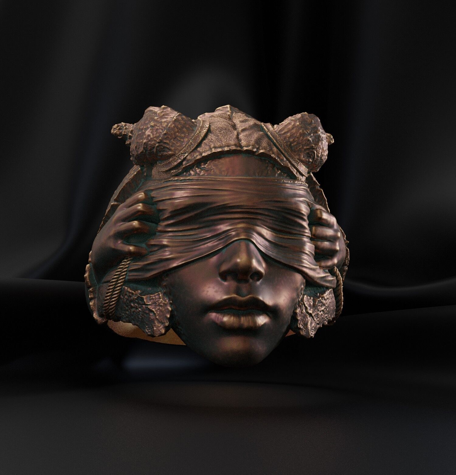 Jewelry Vikings Ring Demoness Hell 2024 - V1 3D print model 3D print model_21