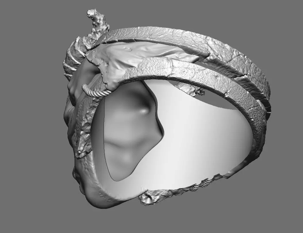 Jewelry Vikings Ring Demoness Hell 2024 - V1 3D print model 3D print model_10