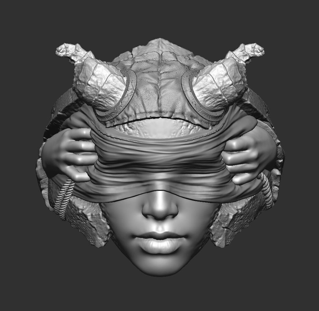 Jewelry Vikings Ring Demoness Hell 2024 - V1 3D print model 3D print model_6