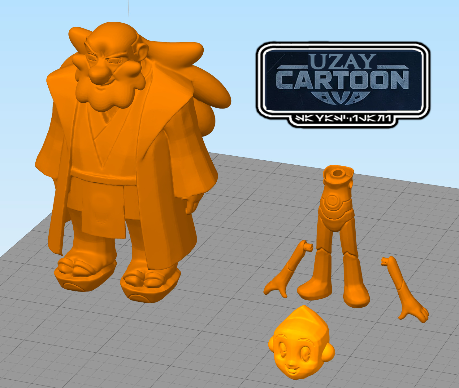 Star wars Visions T0b 1 anda Master mitaka 3D print model_2