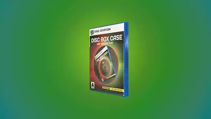 Disc Box Case Rigged with Cover and Flyer