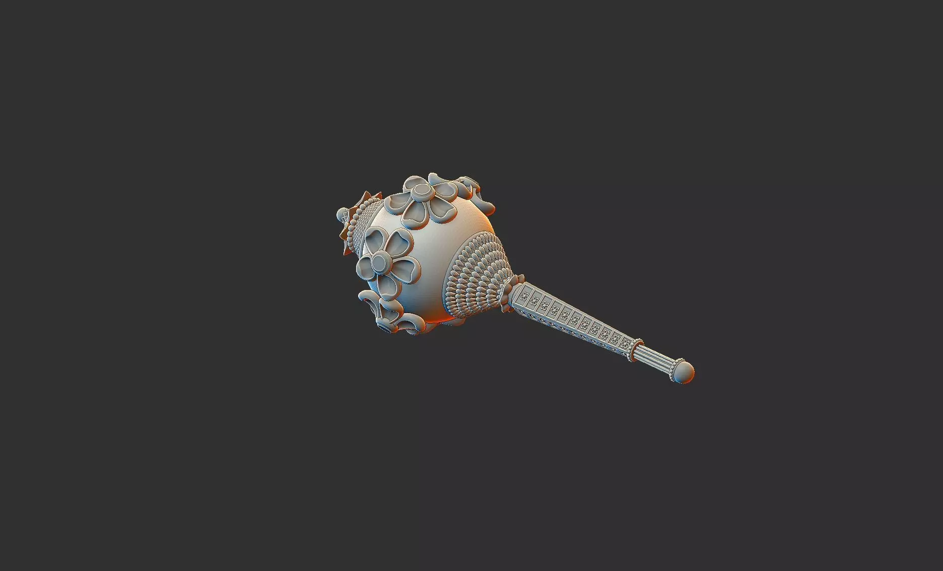 Hanumanji Gada - Weapon - 3D print model 3D print model_6
