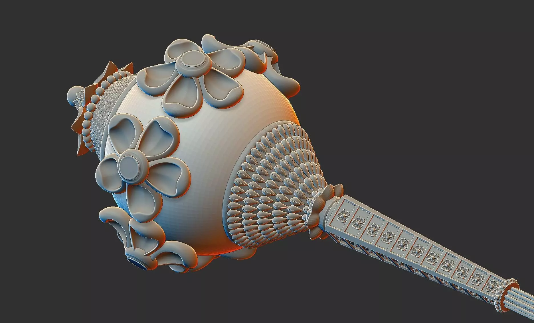 Hanumanji Gada - Weapon - 3D print model 3D print model_9