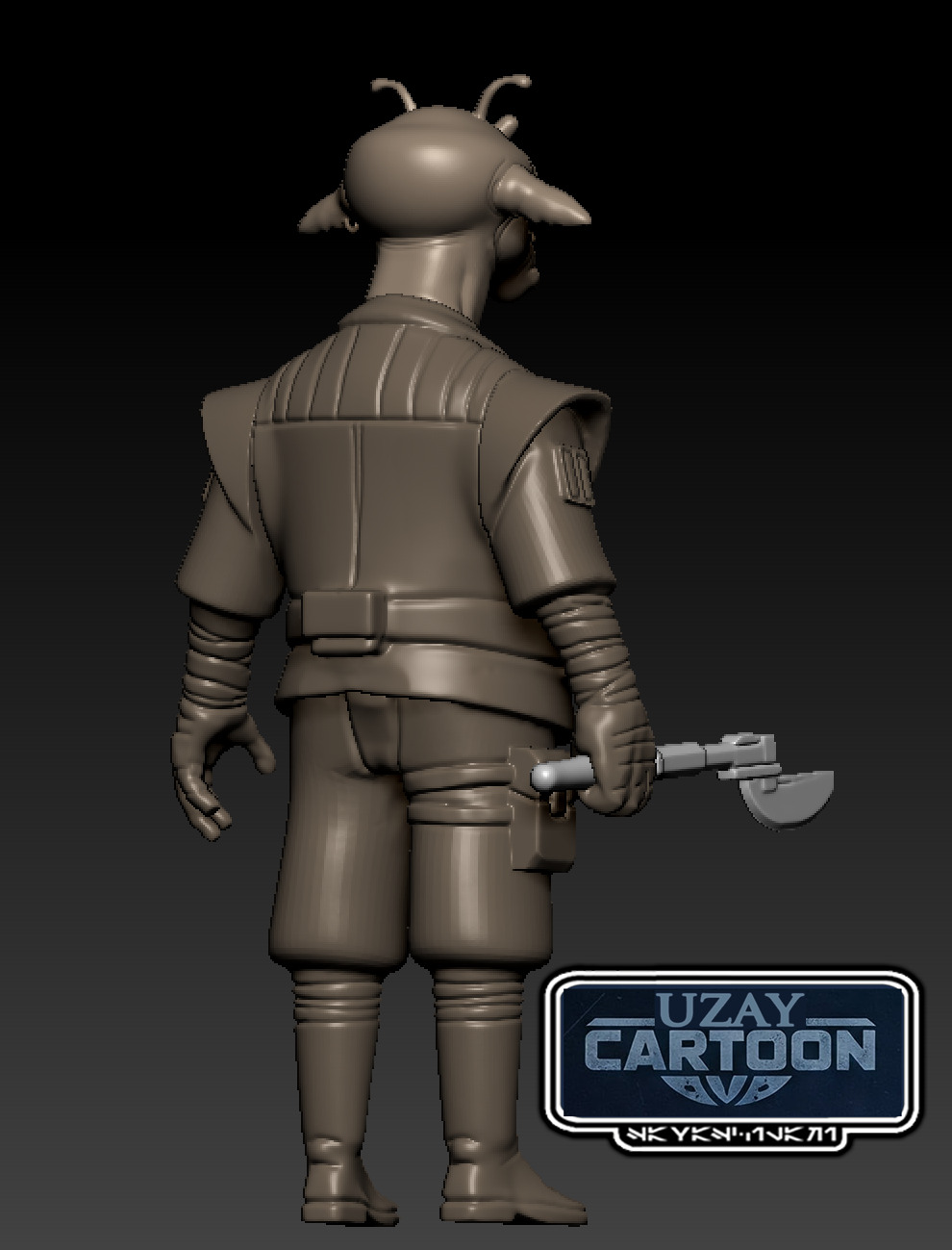 Star wars Resistance articulated Leechee  3D print model_3