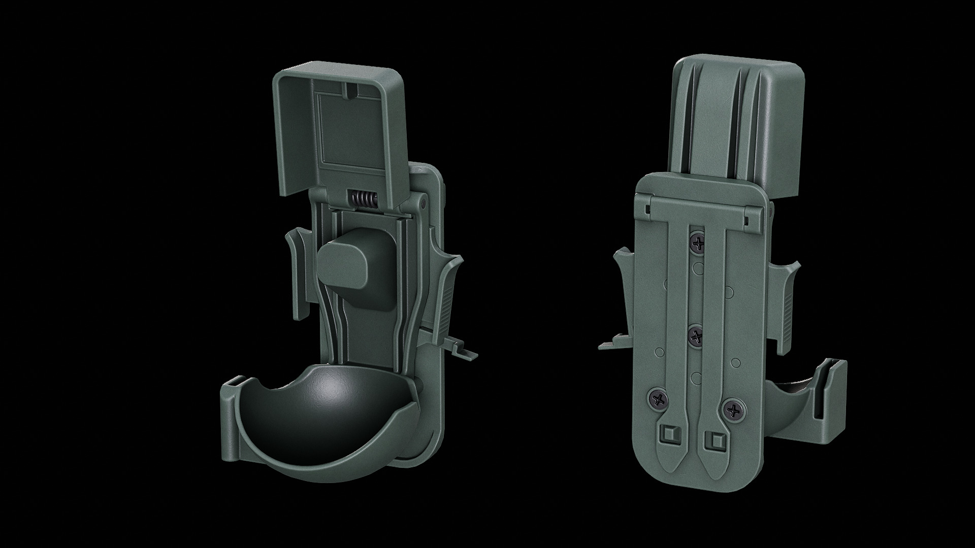M67 Grenade with ACS Trigger Pouch Low-poly 3D model_4