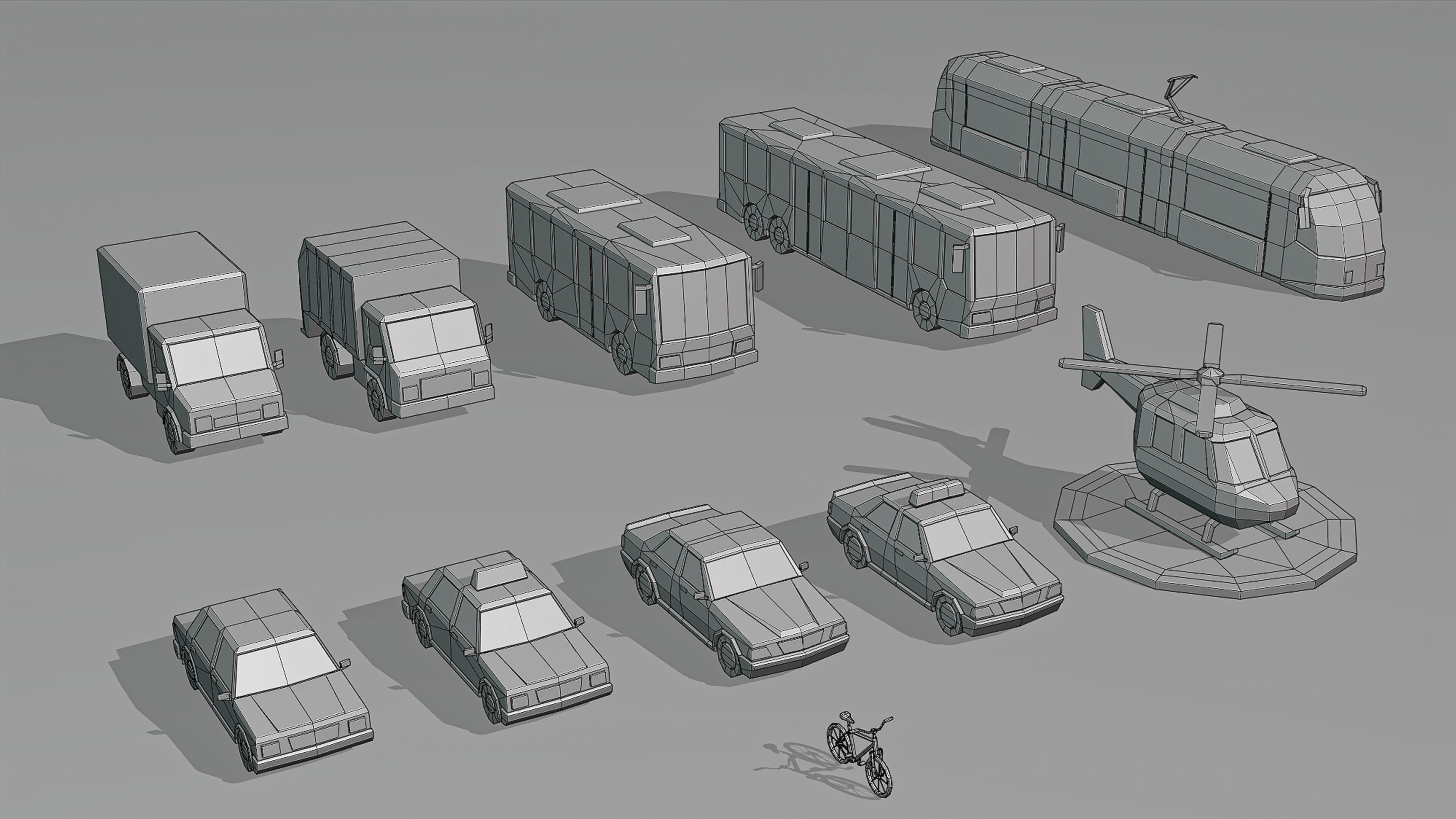 Low Poly City Asset Pack - 87 Stylized Game Ready Models Low-poly 3D model_7