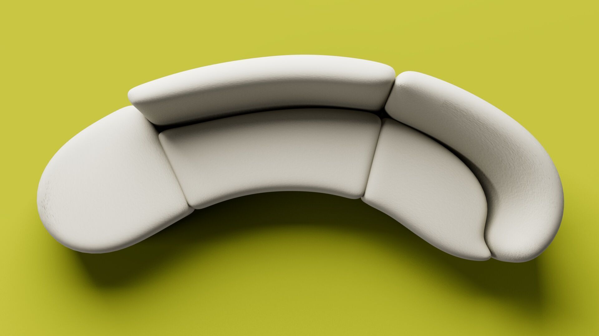  Giselle 3-Piece Right Sectional Sofa Low-poly 3D model_3