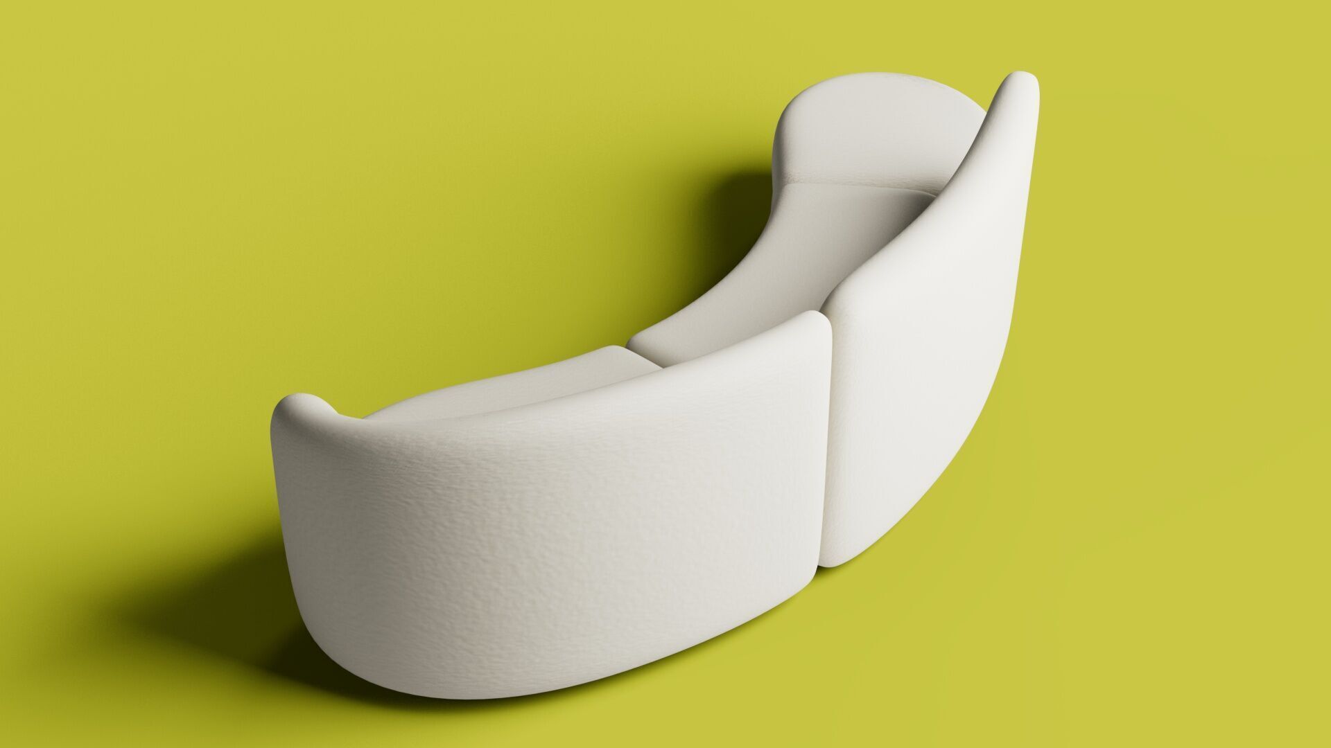  Giselle 3-Piece Right Sectional Sofa Low-poly 3D model_1