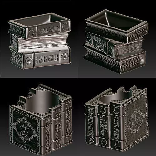 2 model book pot vertical and horizontal 3D print model