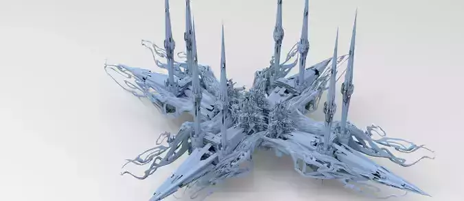 Sci fi Orchid city structure 3