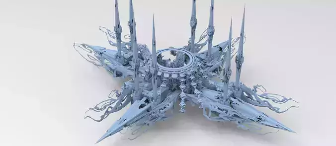 Sci fi Orchid city structure 4 