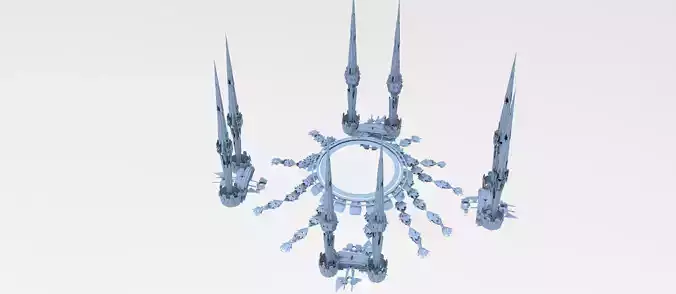 Sci fi Orchid city structure 6