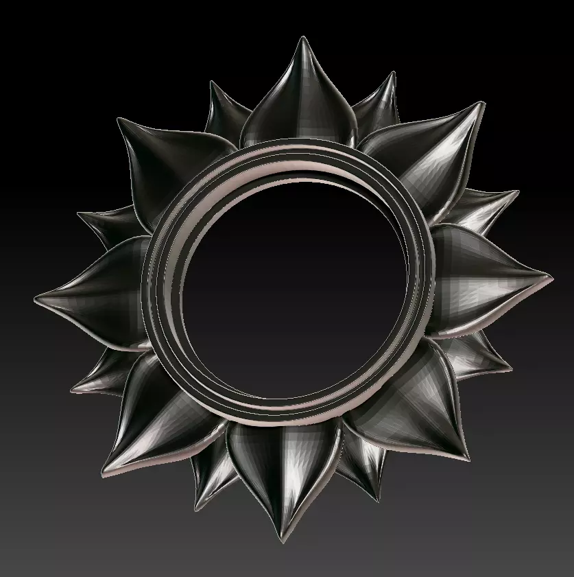 sunflower mirror 2 modeles 3D print model