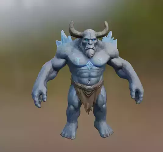 Ice Giant  High Quality Game Ready 3D Character