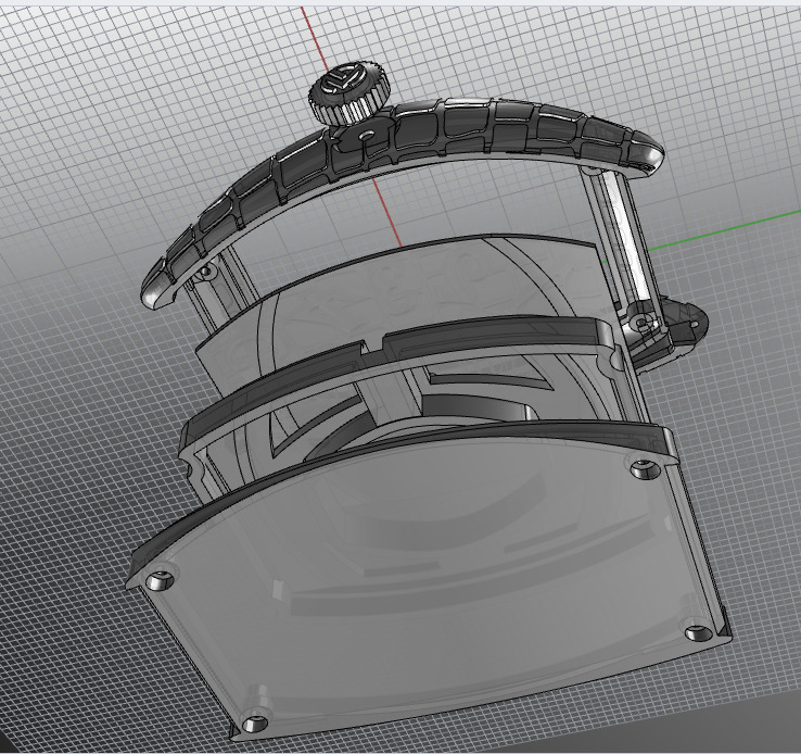 Franck Muller CROCO unicqe watch 3d model printable 3D print model_2