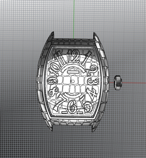 Franck Muller CROCO unicqe watch 3d model printable 3D print model_5