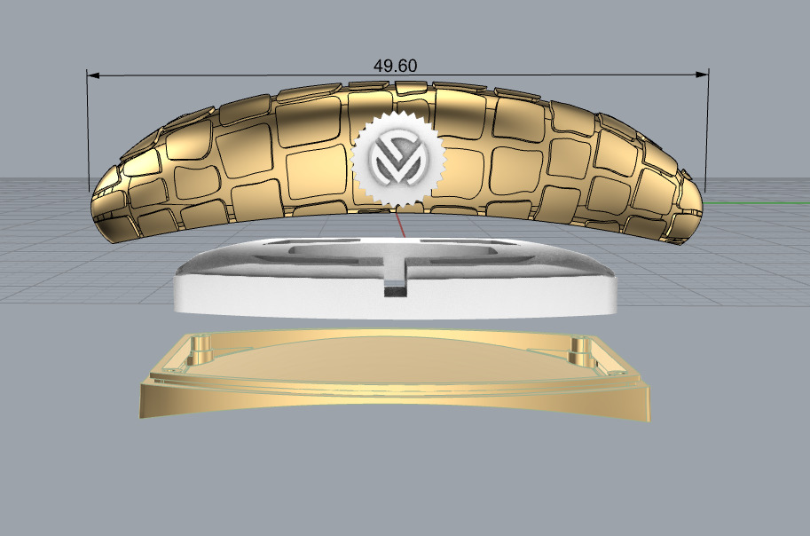 Franck Muller CROCO unicqe watch 3d model printable 3D print model_9