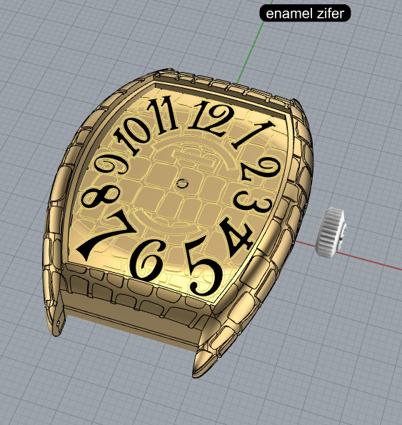 Franck Muller CROCO unicqe watch 3d model printable 3D print model_7