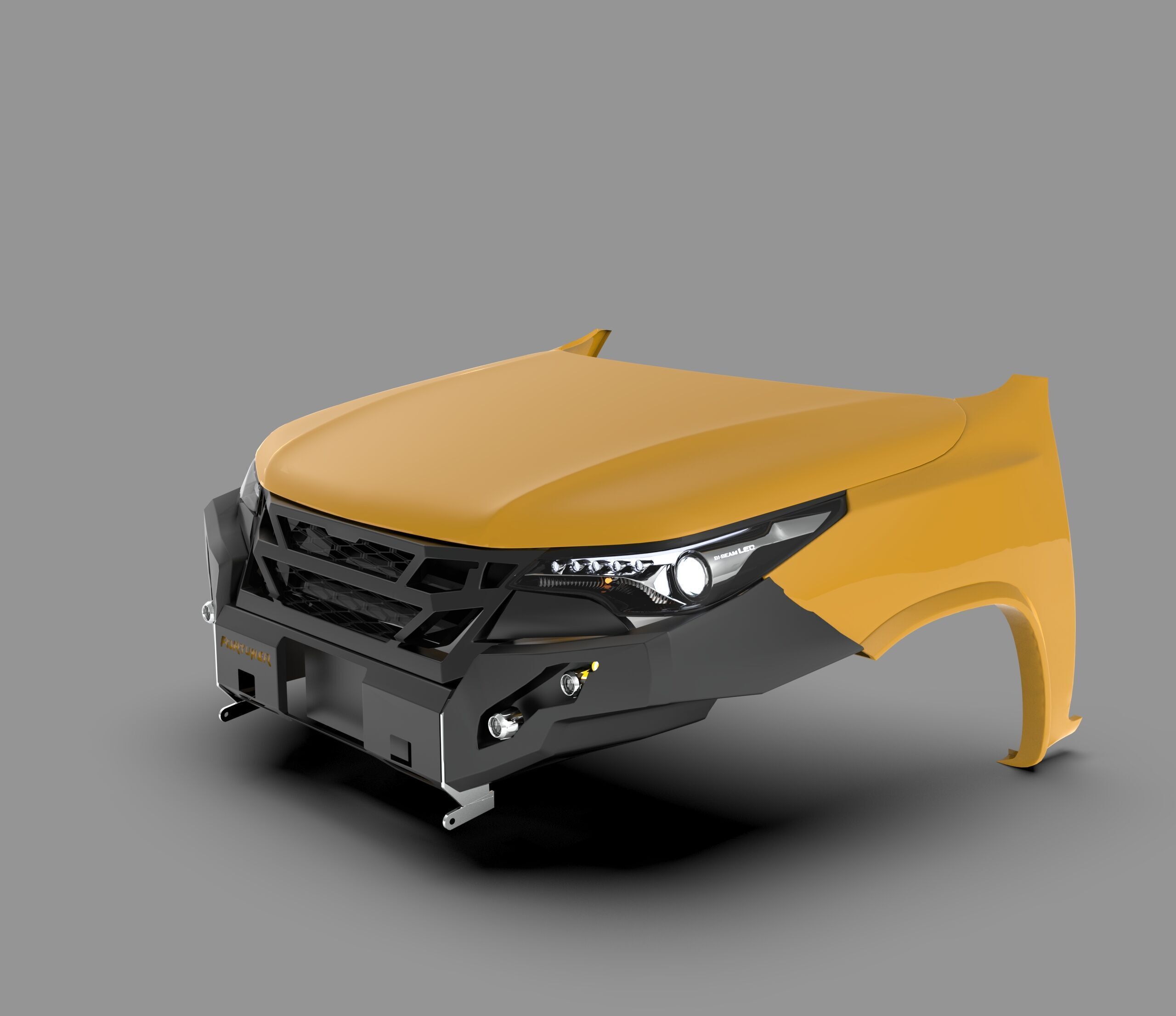 Ecotechne Front Bumper for Toyota Fortuner Low-poly 3D model_4