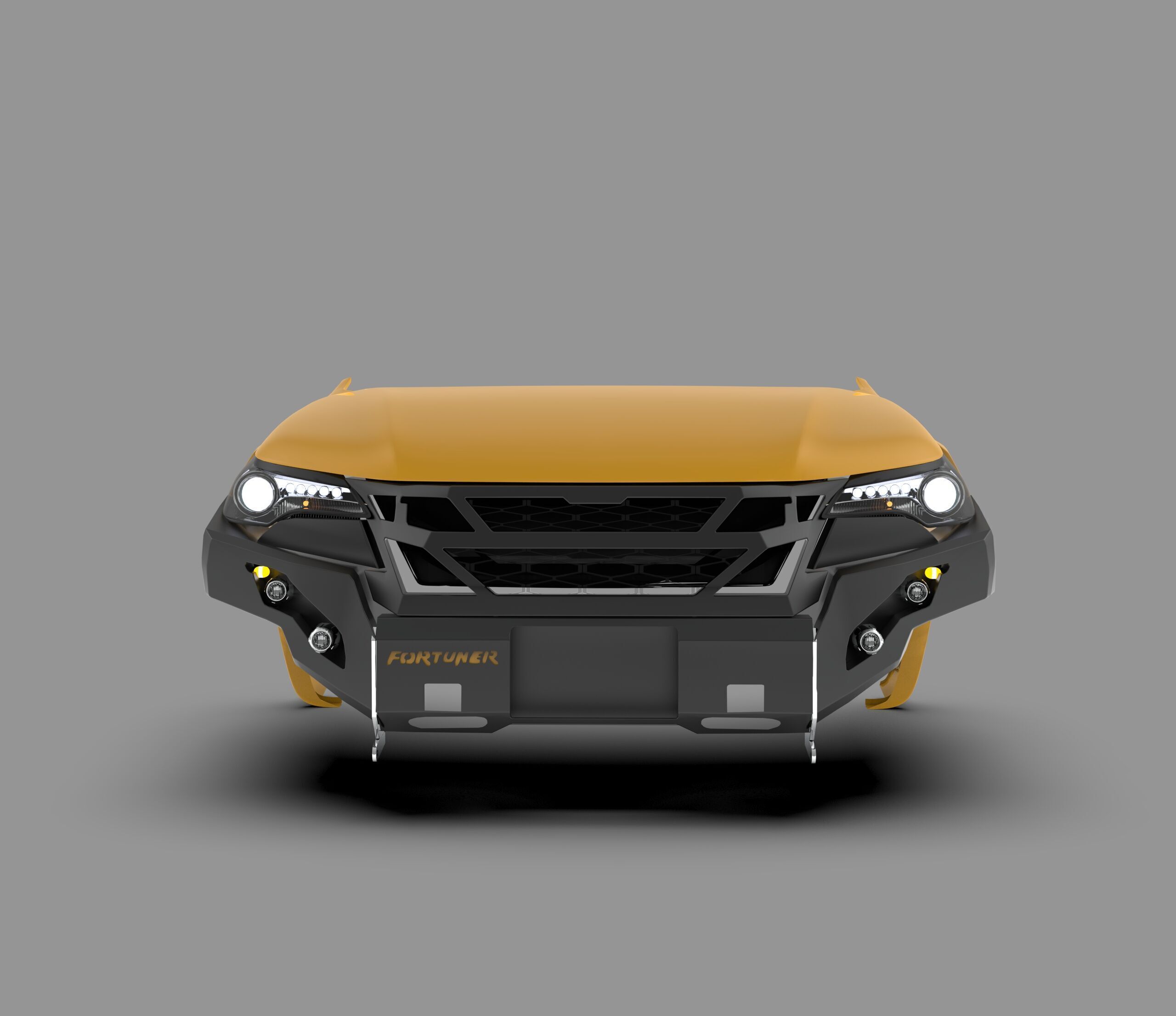 Ecotechne Front Bumper for Toyota Fortuner Low-poly 3D model_1
