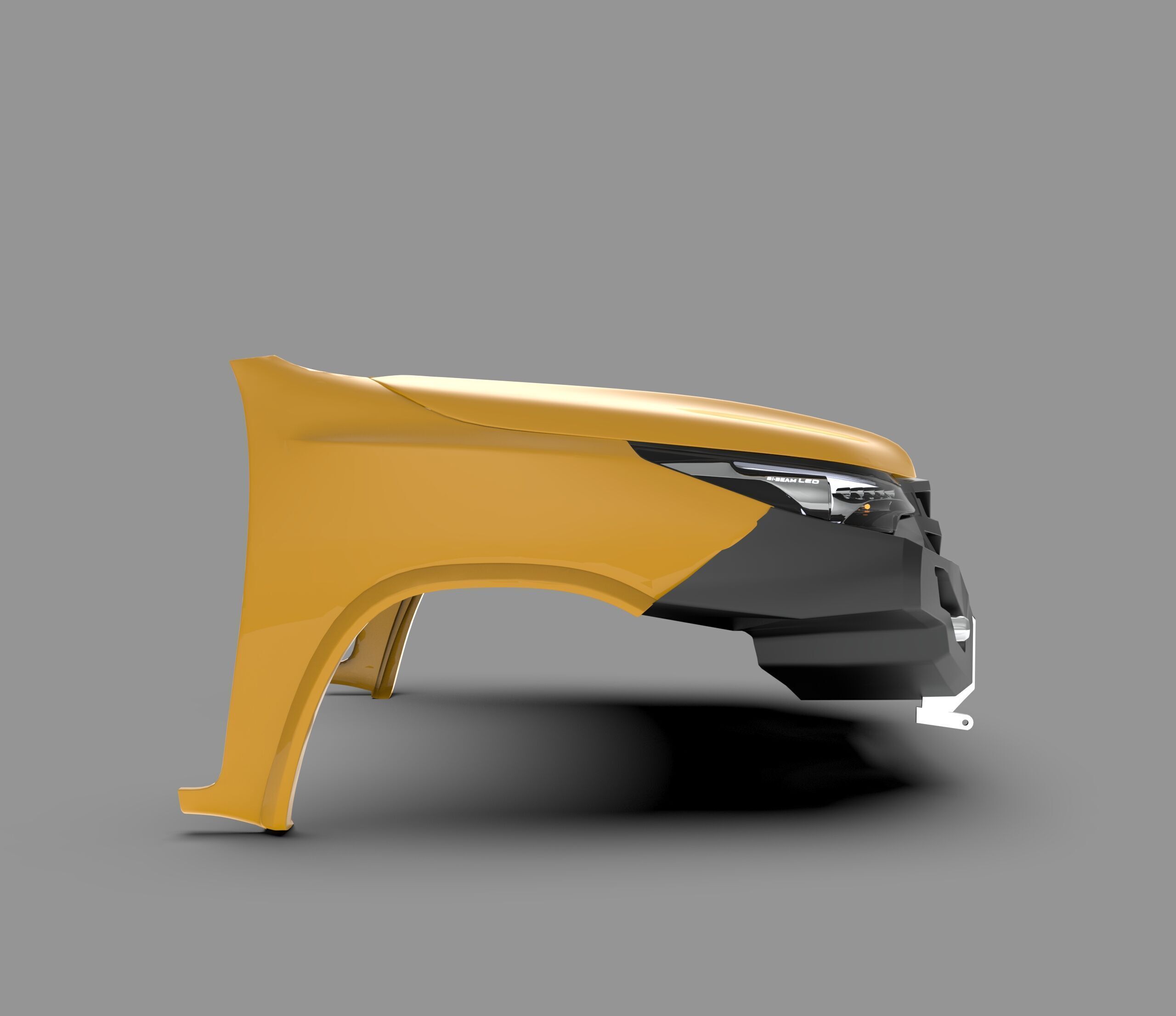 Ecotechne Front Bumper for Toyota Fortuner Low-poly 3D model_3