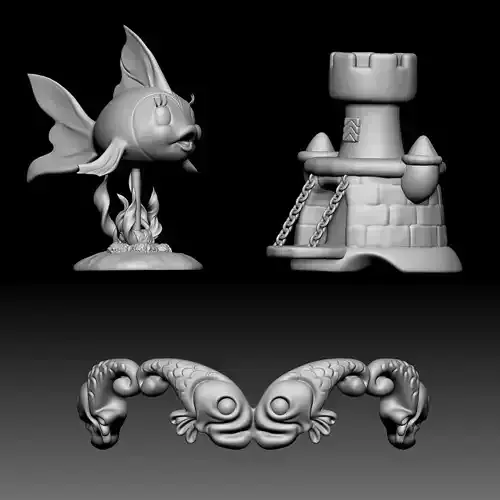 Fish Cleo - Disney - 011 3D print model