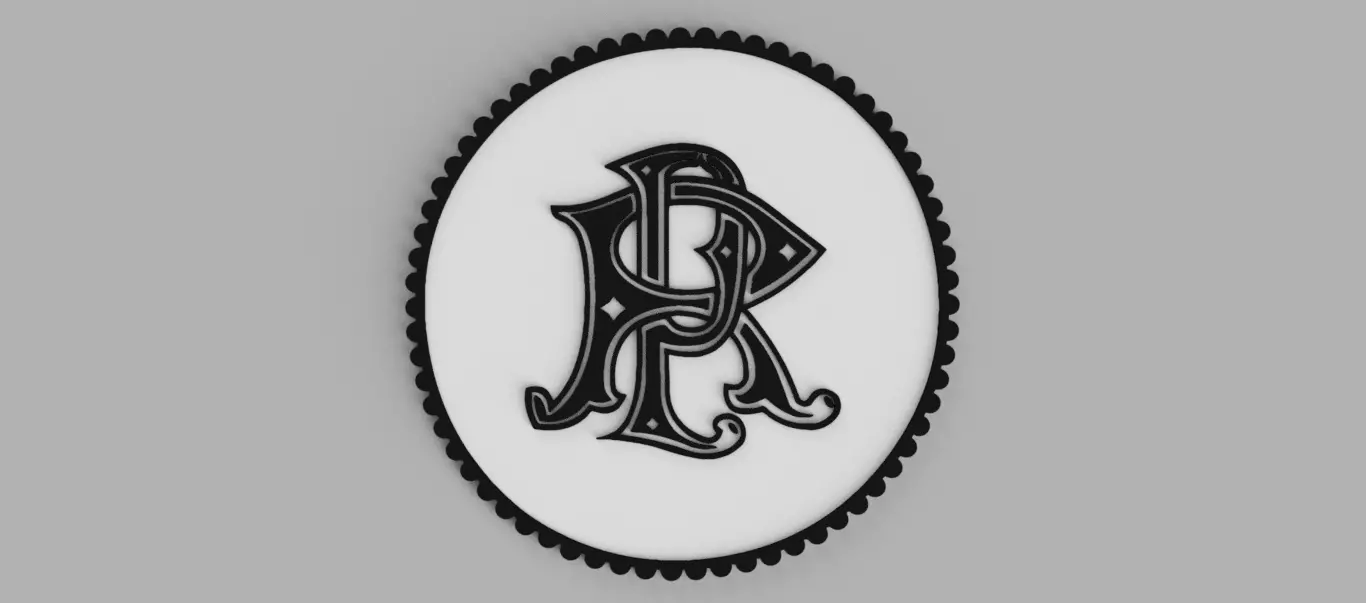 River Plate shield logo 1918 Coasters Free 3D print model