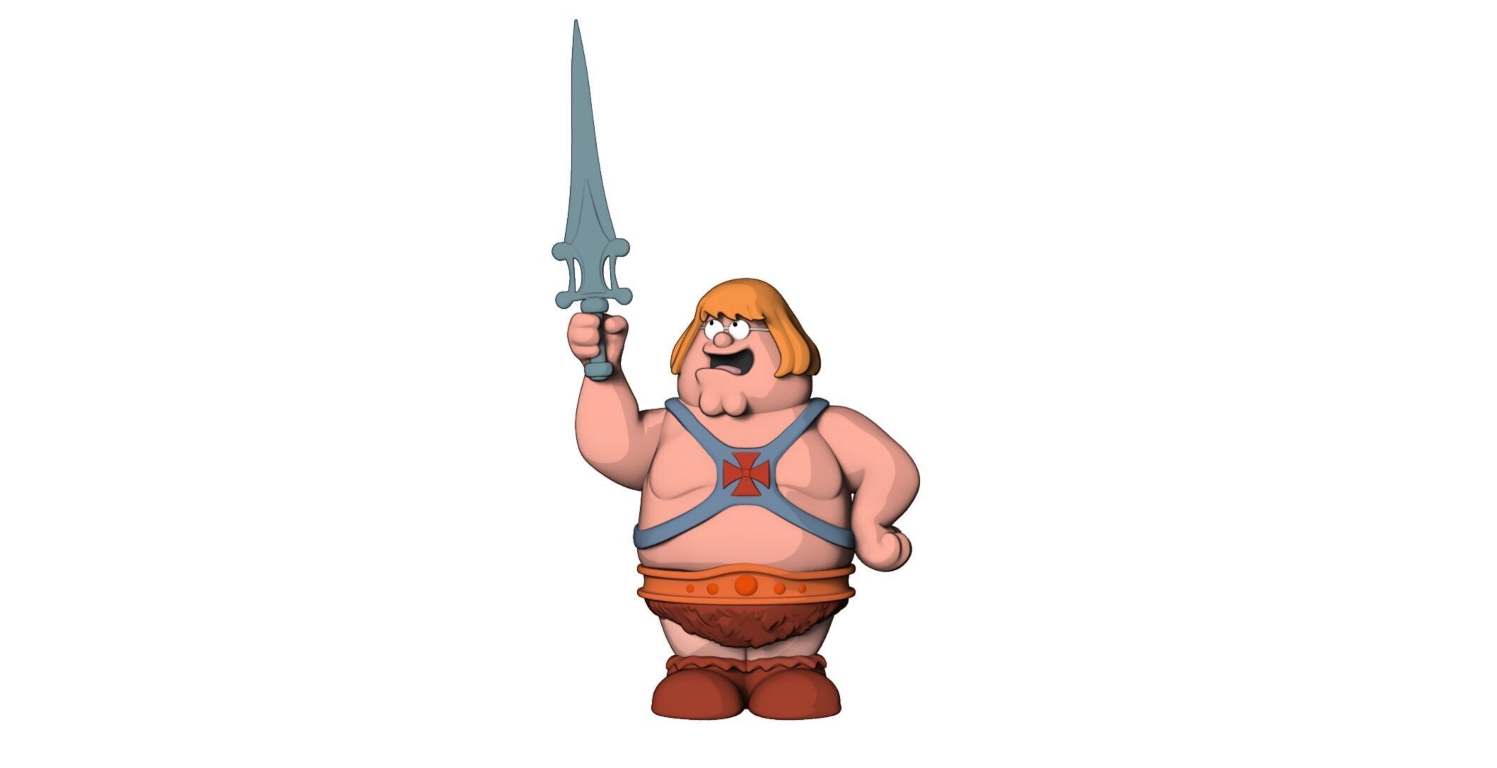 He-Man Peter Griffin Masters Of The Universe 3D print model_4