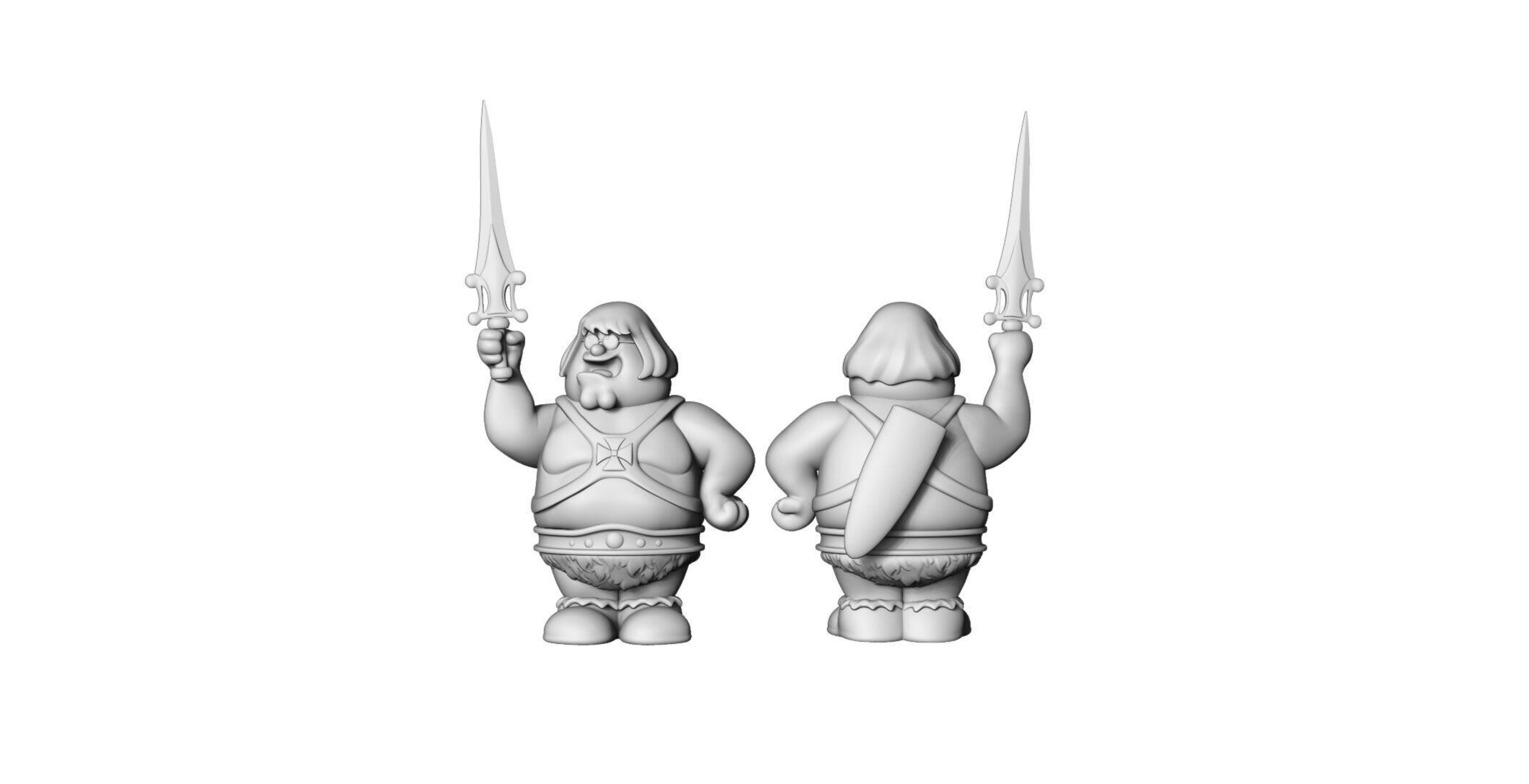 He-Man Peter Griffin Masters Of The Universe 3D print model_9