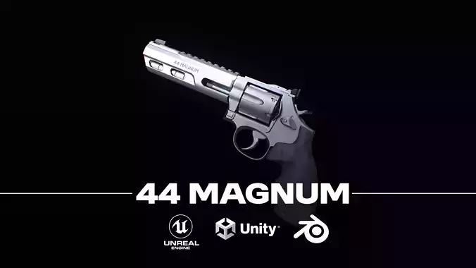 686 Competitor 44 Magnum Revolver Low-poly 3D model