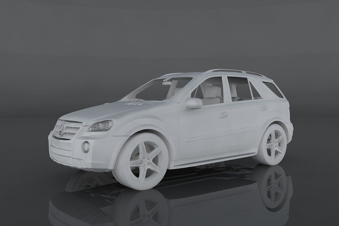 Mercedes Benz ML 63 Low-poly 3D model_9