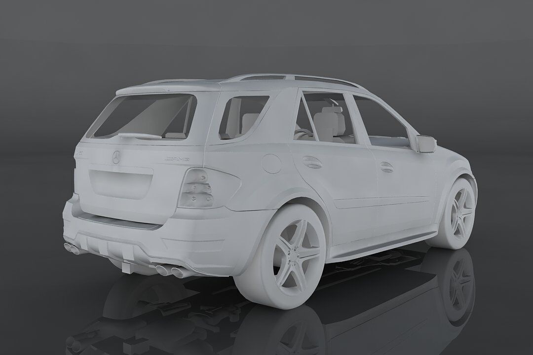 Mercedes Benz ML 63 Low-poly 3D model_11