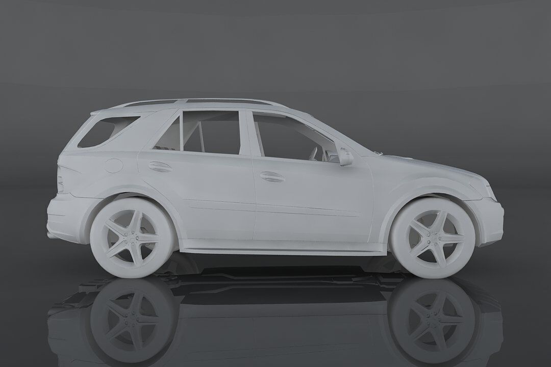 Mercedes Benz ML 63 Low-poly 3D model_7