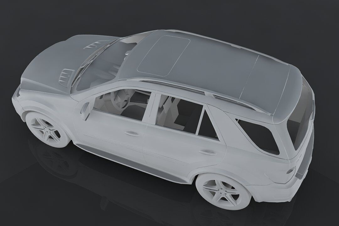 Mercedes Benz ML 63 Low-poly 3D model_10