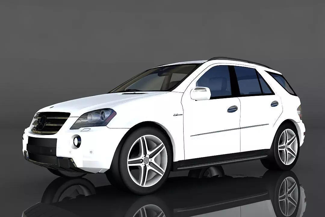 Mercedes Benz ML 63 Low-poly 3D model_0