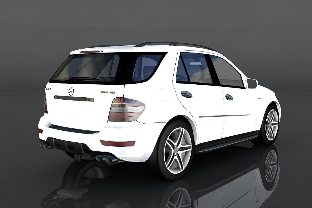 Mercedes Benz ML 63 Low-poly 3D model_4