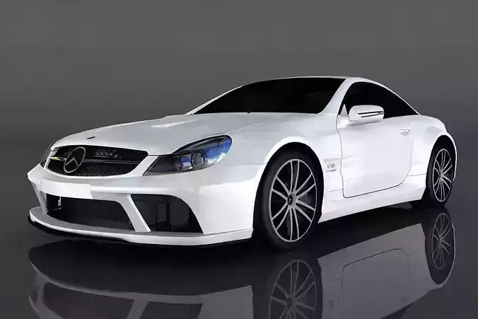 Mercedes Benz SL65 AMG Low-poly 3D model
