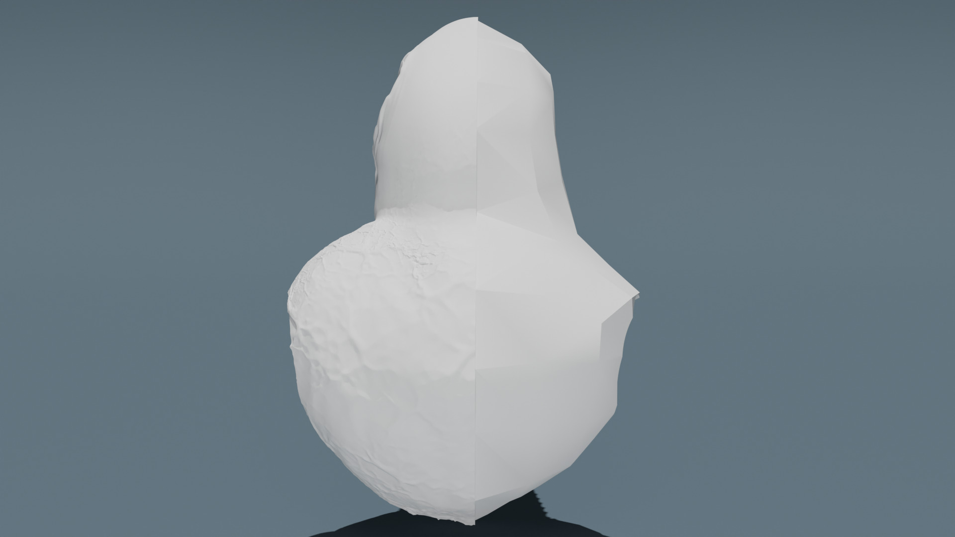 Venom Half-and-Half Low-Poly 3D print model_3