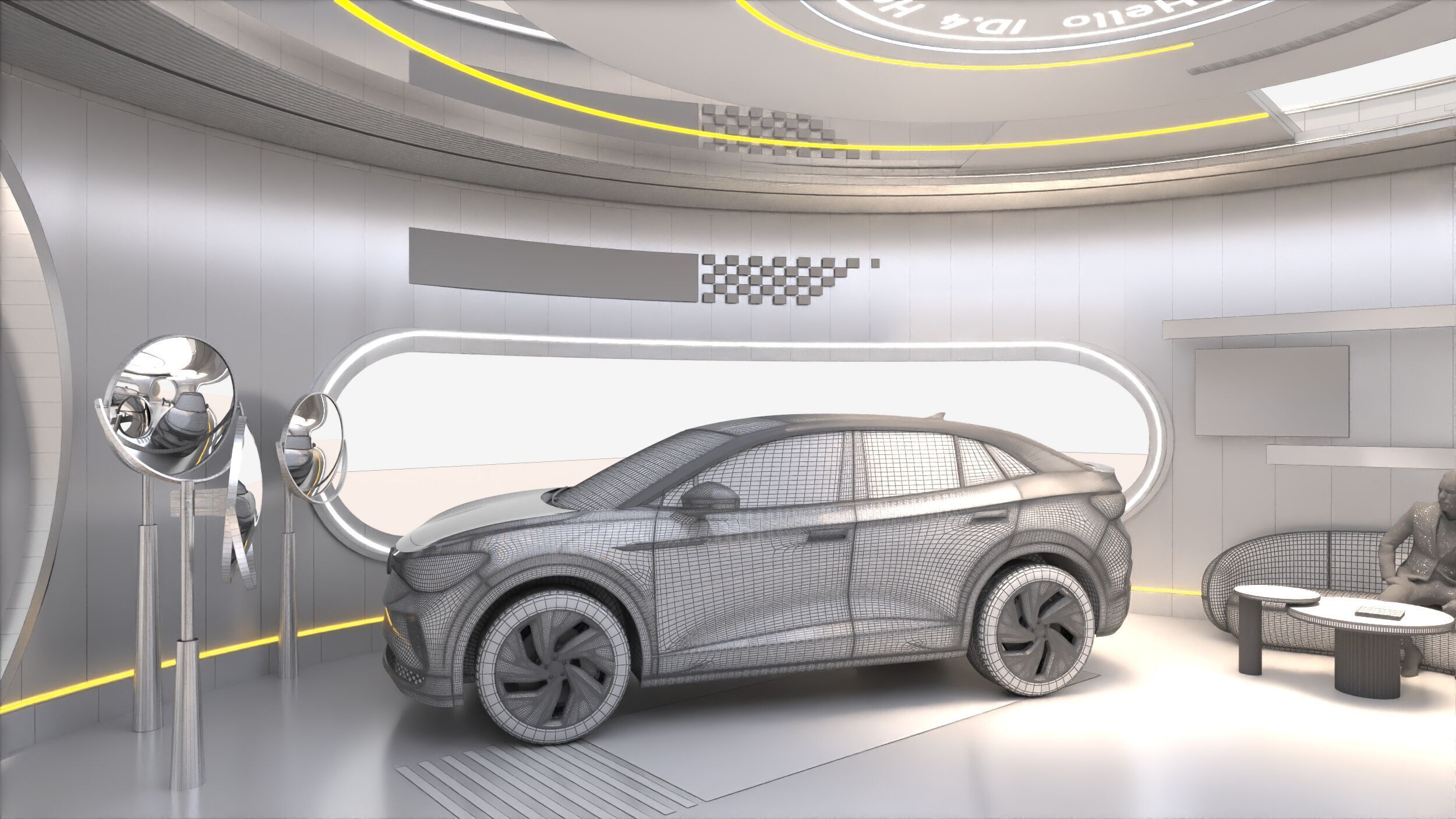 booth exhibition pop up store 3D model_11