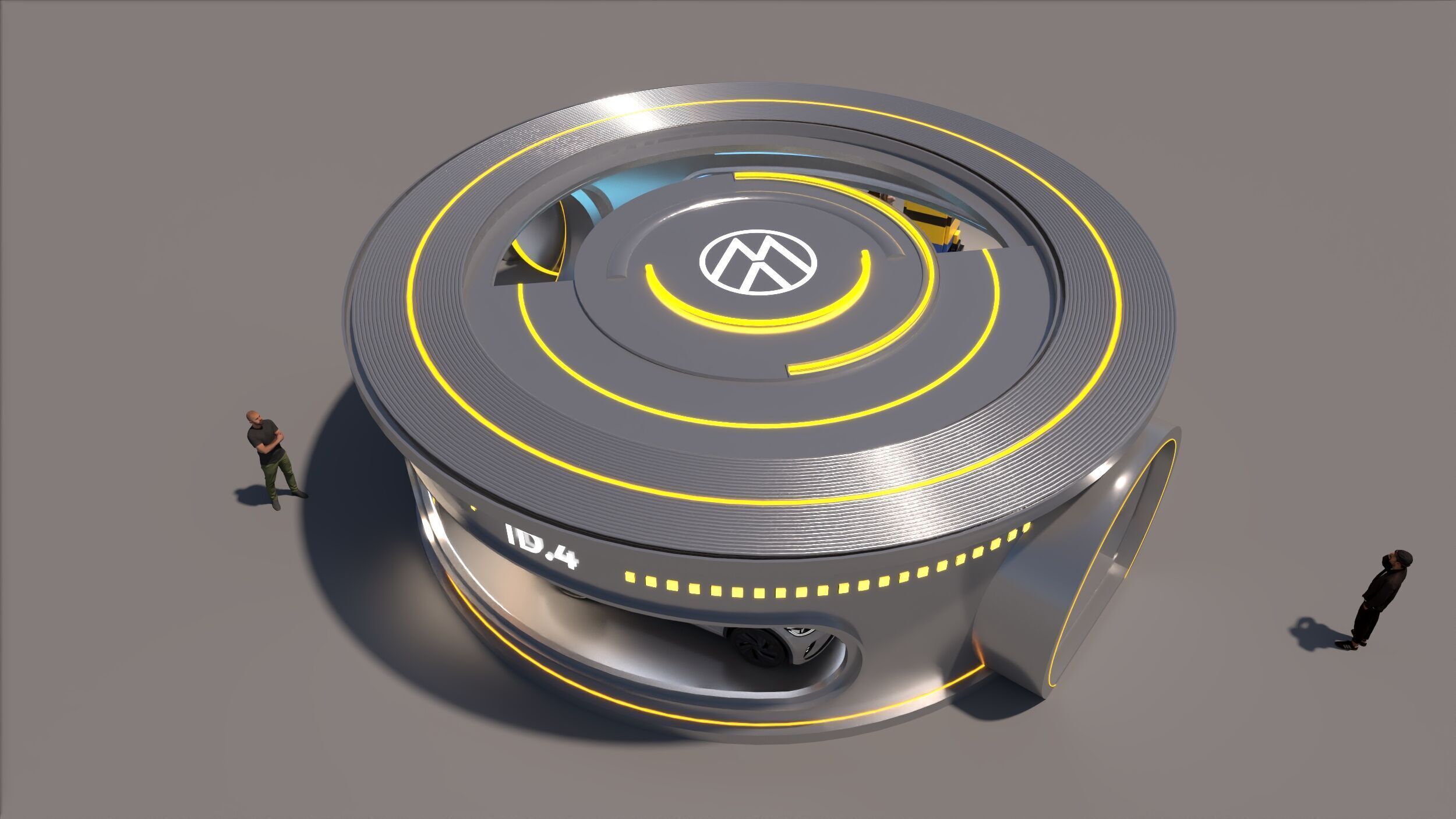 booth exhibition pop up store 3D model_3