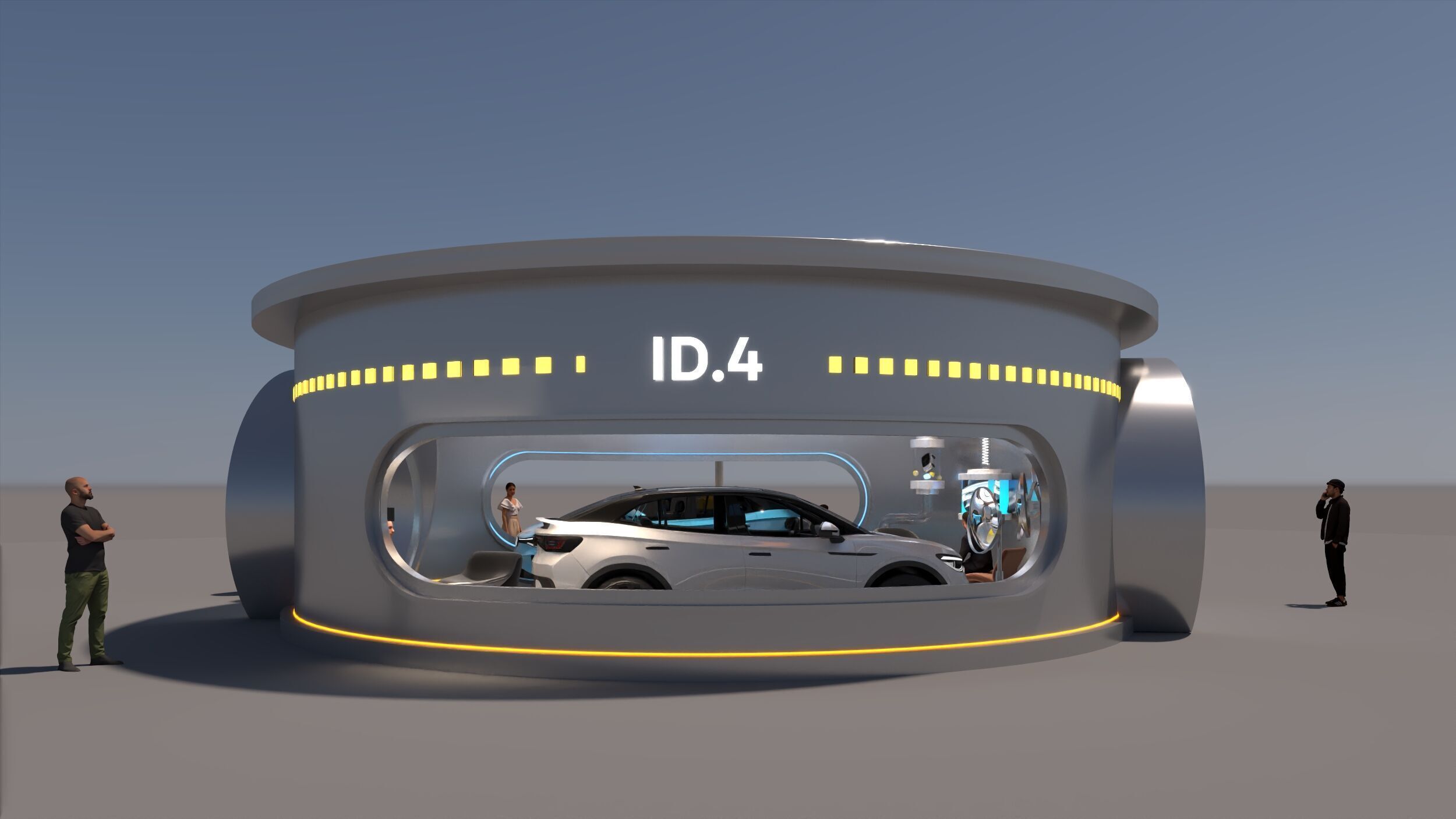 booth exhibition pop up store 3D model_5