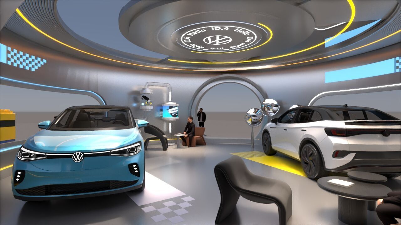 booth exhibition pop up store 3D model_9