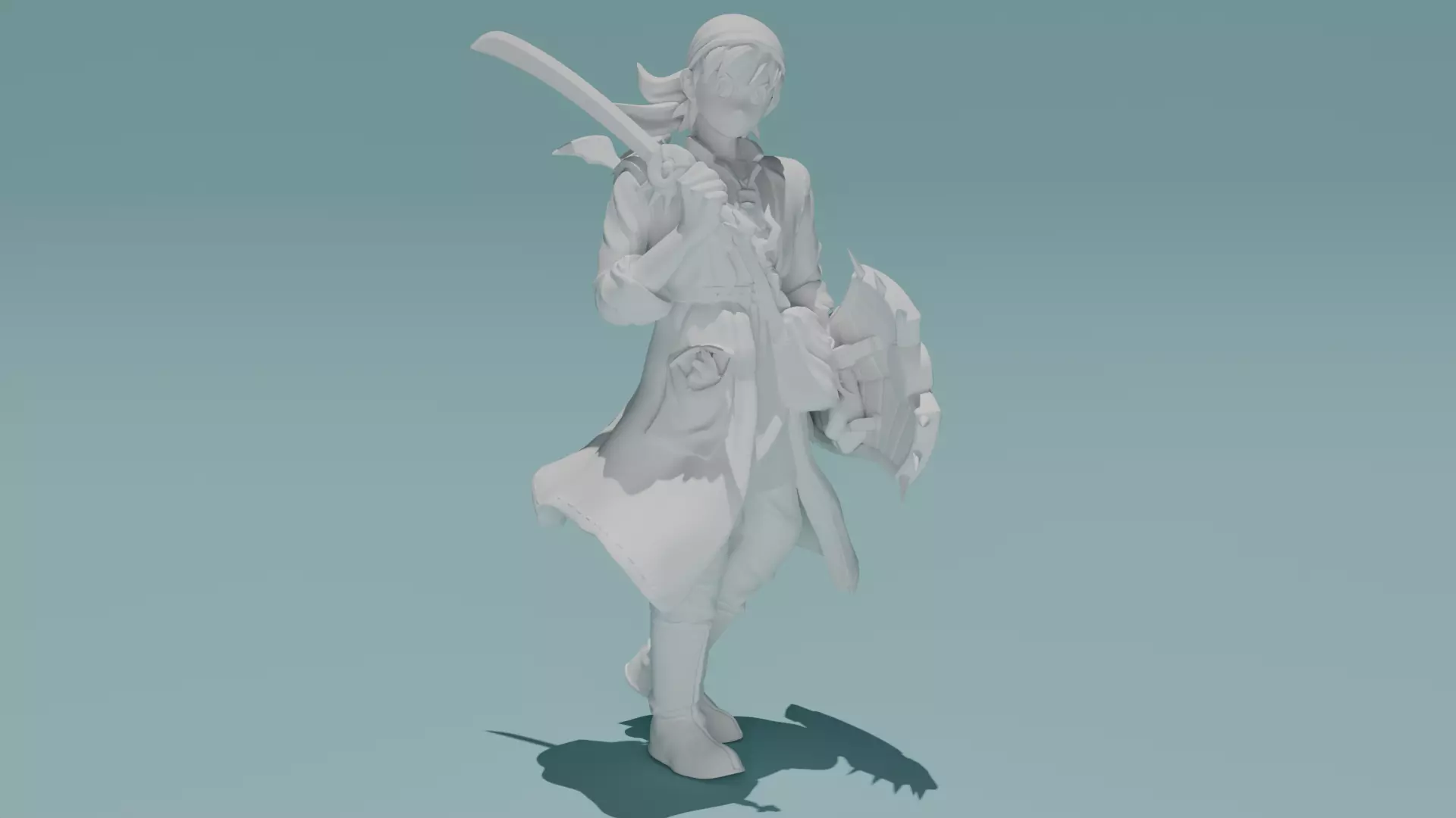 Hero Dragon Quest 8 With Base 3D print model_0