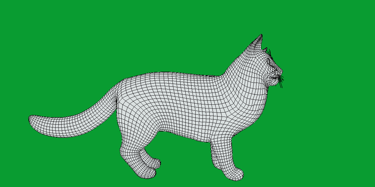 Turkish Van Domestic Cat Low-poly 3D model_32