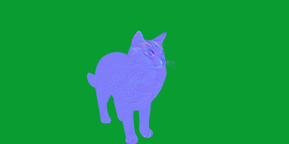 Turkish Van Domestic Cat Low-poly 3D model_21