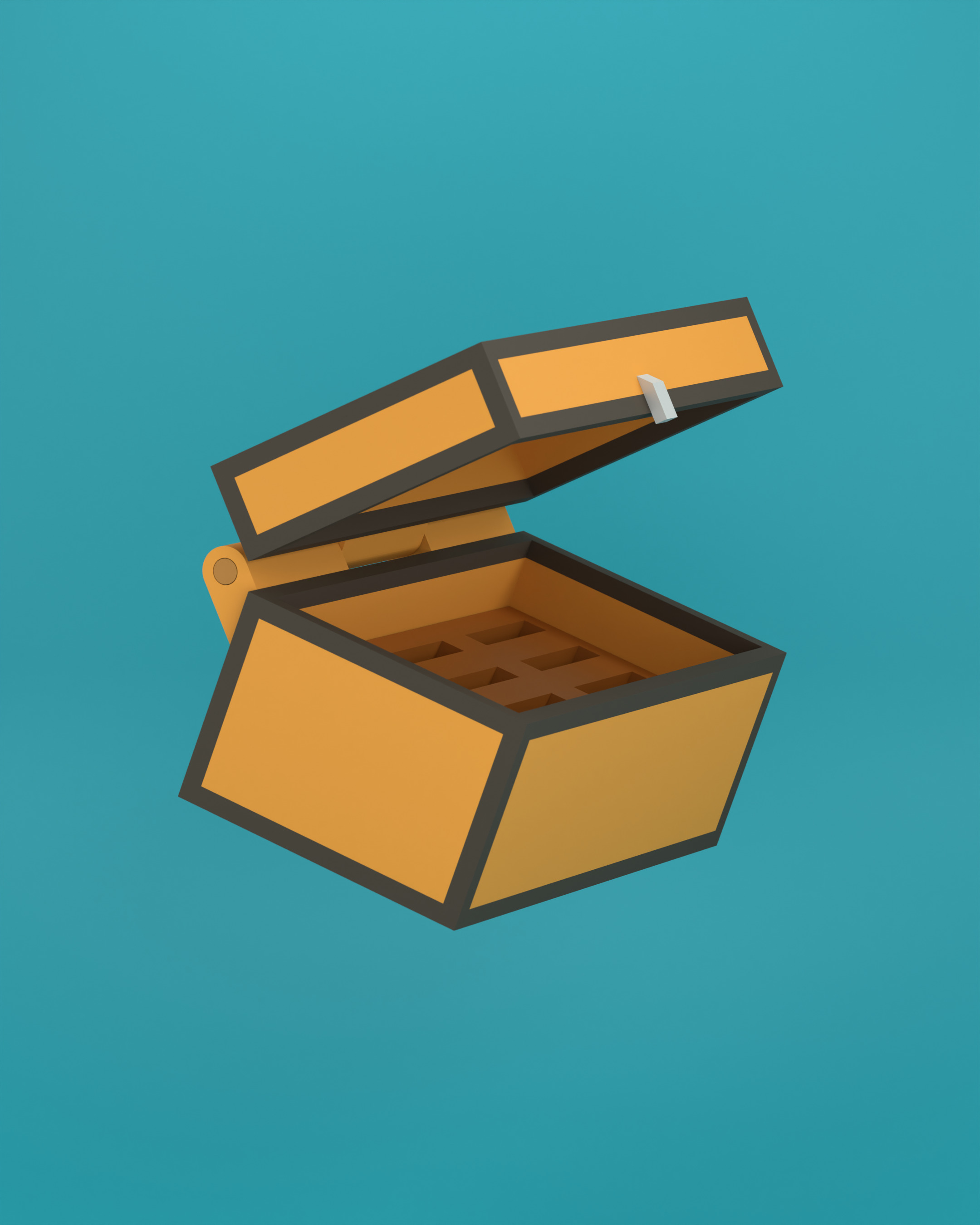 Minecraft Chest cartridge 3D print model 3D print model_2