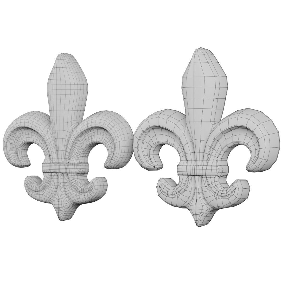 Decor Low-poly 3D model_3