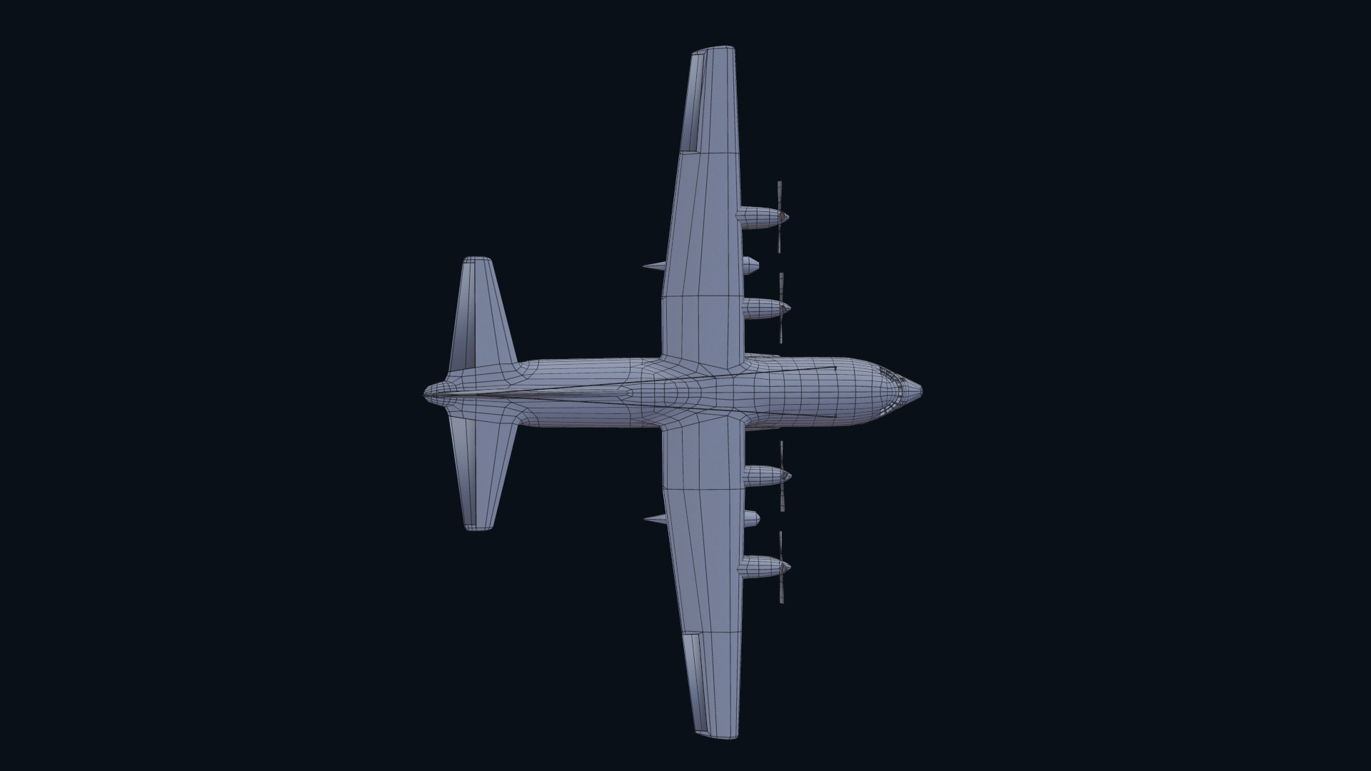 Asset - Army - Aircraft C 130 Low-poly 3D model_16
